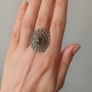 Sterling silver garnet ring size U 10.47g Image 3