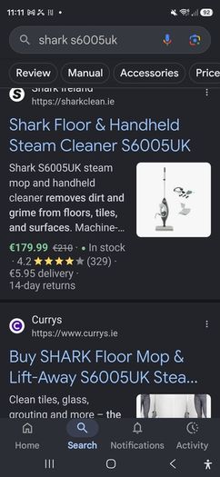 Shark Floor Steamer