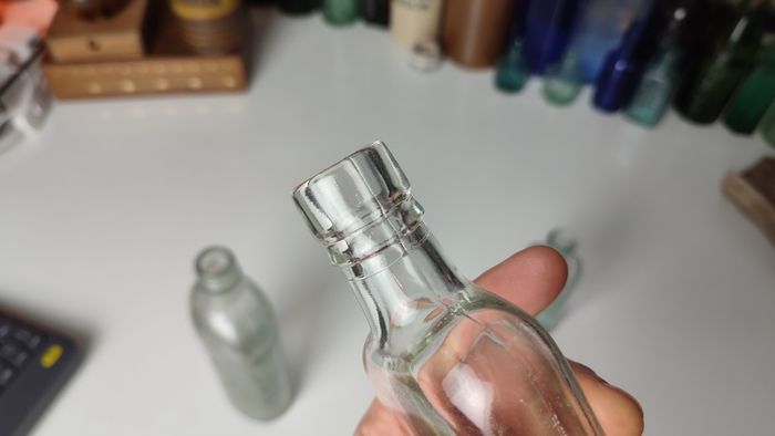 191 - Set of 3 Vintage Cork Top Decorative Collectible Clear Glass Bottles