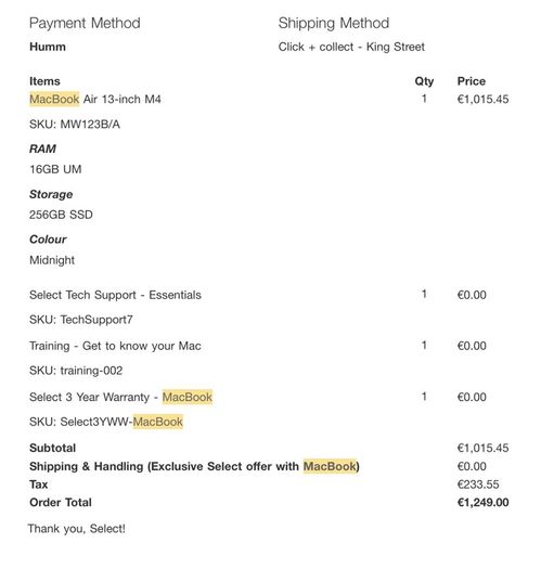 MacBook Air M4 Midnight 2025