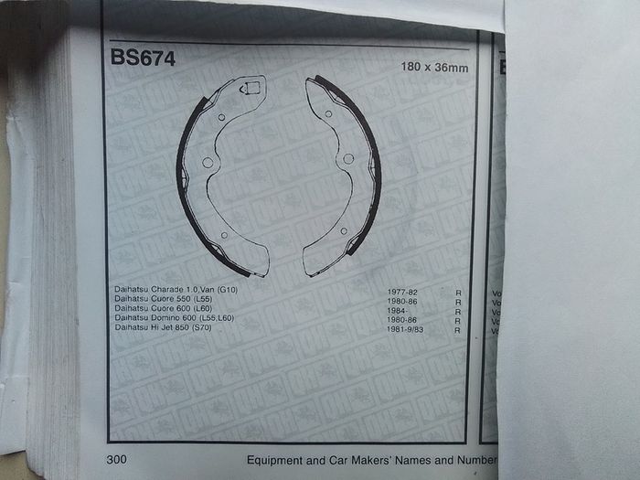 Daihatsu Charade Brake Shoes.