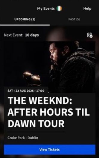 GOLDEN CIRCLE: The weeknd -2 golden circle east tickets- Croke park