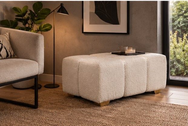 Elegant bubble pouffe ottoman 90x50