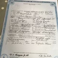 Elvis Memorabilia - Elvis Birth Certificate