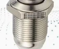 Set of 4, 12Mm Momentary High Round Metal (Silvery)  Push Button Switches for Car Start, Horn, Speaker, Bell... New.