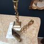 Pair Brass barley twist candlesticks 20cm high Image 2