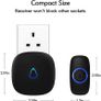 Plug in Waterproof Battery Operated Cordless Doorbell Operating at 1,000 Feet Long Range with 58 Chimes 5 Volume Levels LED Light Easy Install for Home, School (FREE SHIPPING) Image 6