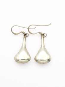 Vintage 925 Sterling Silver Teardrop Earrings