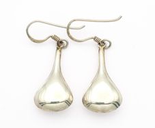 Vintage 925 Sterling Silver Teardrop Earrings