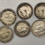 United Kingdom Mixed Dates Silver 3d Threepence Coin Lot x9 Image 2