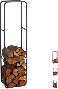 Narrow Metal firewood shelf