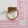 Heavy 14k gold spiral 24 Ruby cluster ring Image 5