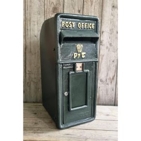 Cast Iron Post Box Large Small Harp Dark Green CH R MB05 DG