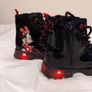 Disney Minnie Mouse Black Patent Boots With Flashing Lights Image 9
