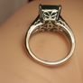 Natural Princess cut Emeraldine Quartz Dress Ring Image 6