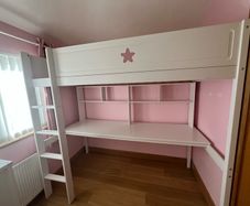 Habitat High Sleeper Bed, Desk, Shelves and Trofast