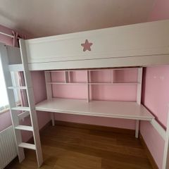 Habitat High Sleeper Bed, Desk, Shelves and Trofast