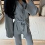H&M viral grey knit trousers and belted cardigan set. Size S, New with tags Image 5