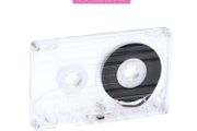 90 Minutes Standard Cassette Clear Blank Tape Player With Magnetic Audio Tape Clear Storage Box For Speech Music Recording