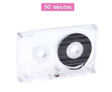 90 Minutes Standard Cassette Clear Blank Tape Player With Magnetic Audio Tape Clear Storage Box For Speech Music Recording