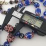 Vintage Venetian Style Mix Thousand Eyes & Chevron Glass Beads Necklace Image 7