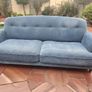 3 seater couch. Ikea Esseboda Tallmyra blue with dark wooden legs Image 5