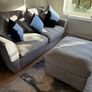 3 seater sofa and foot rest for sale Image 4