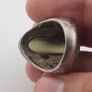 Ancient Handmade Brass With Antique Jade Ring Image 2