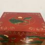 Large Chinese Style Red Lacquered Storage Chest, Hand Painted Design Image 5
