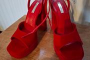 Red Platform Heels. Size 38