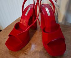 Red Platform Heels. Size 38