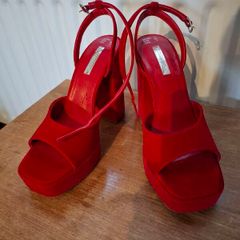 Red Platform Heels. Size 38