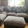 L shaped couch with poof Image 4