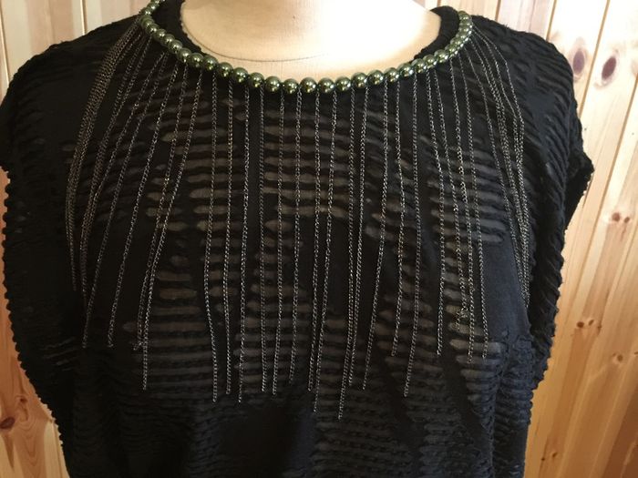 Unusual Black Patterned Dress