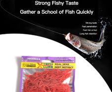 Smelly Red Worms for fishing, 100pcs