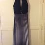 Black/grey halter neck dress. Image 5