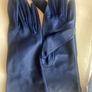 Vintage 70's Ladies Navy Fabric Gloves Brand New Image 2