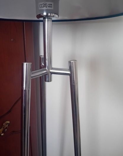 Navy velvet chrome meadows and byrne floor lamp RRP 200