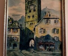 Detailed aquarelle signed
