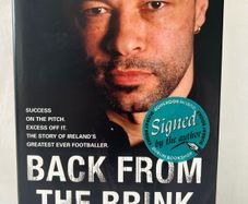 Paul McGrath, Signed Autobiography Back From The Brink, Irish Football Legend