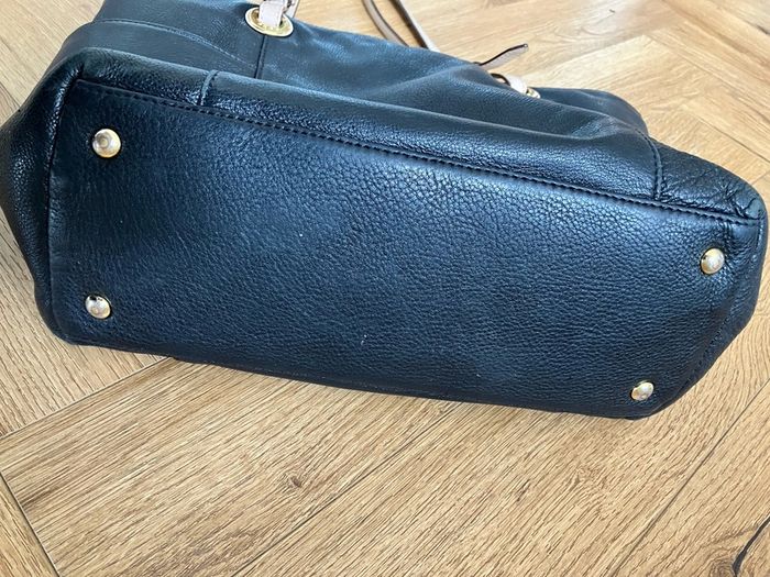 Mk tote black leather bag