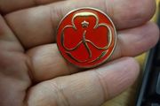 Girl Guide Rangers Promise Badges. Red Enamel