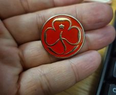 Girl Guide Rangers Promise Badges. Red Enamel