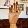 Antique Articulated Wooden Hand Arm Decorative from the Dents Glove Factory Worcester England Image 4