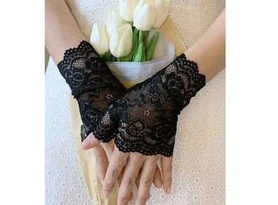 Classy Black Lace Gloves - will match any outfit