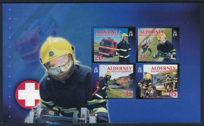 2004 Alderney Community Services Part 4 Fire Services Stamp Booklet Mint Never Hinged (MNH)
