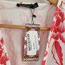 Floral red & white midi dress Image 3