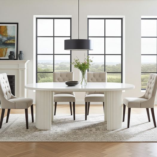 ELEMENTS Extendable Table Cashmere, Steel Frame, Laminated 140cm or 180cm. New Product !