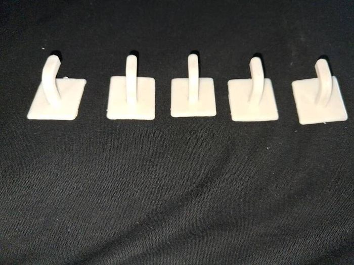 x5 Bundle - Brand New Self Adhesive Multi-Purpose Wall Mounted Hooks - RRP - 3.19