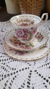 Royal Albert Flower of the month September Michaelmas Dasy